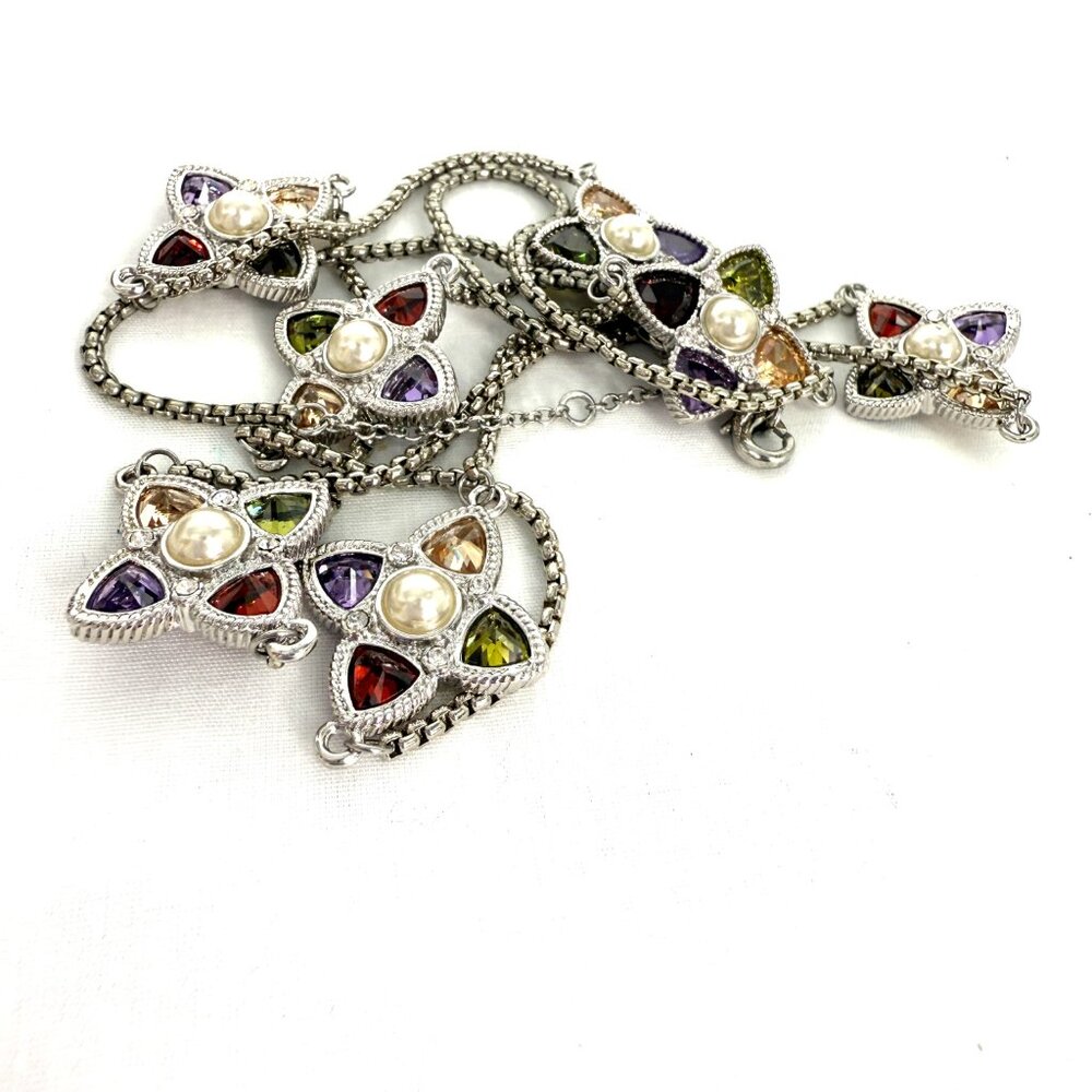 Landau Multicolor Rhinestone Necklace - Picture 4 of 4
